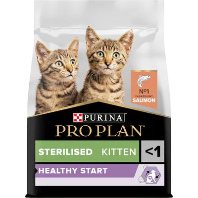 15kg PURINA PRO PLAN Sterilised Kitten Healthy Start saumon pour chaton -(4 variantes)