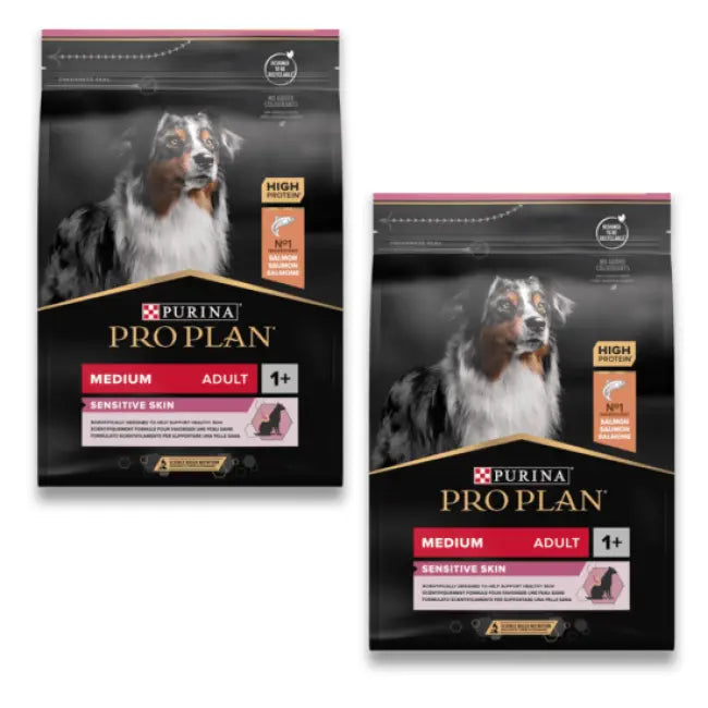 PURINA PRO PLAN Medium Adult Sensitive Skin pour chien 2 x 14 kg
