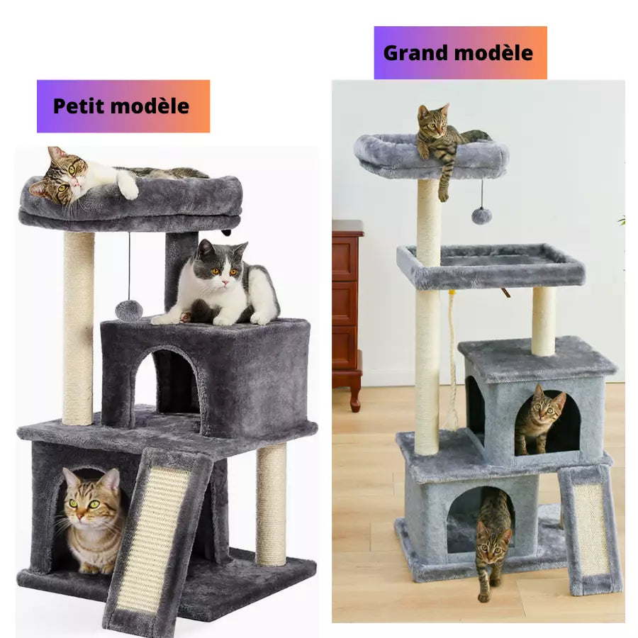 Arbre à chat de luxe d'intérieur avec plusieurs niveaux