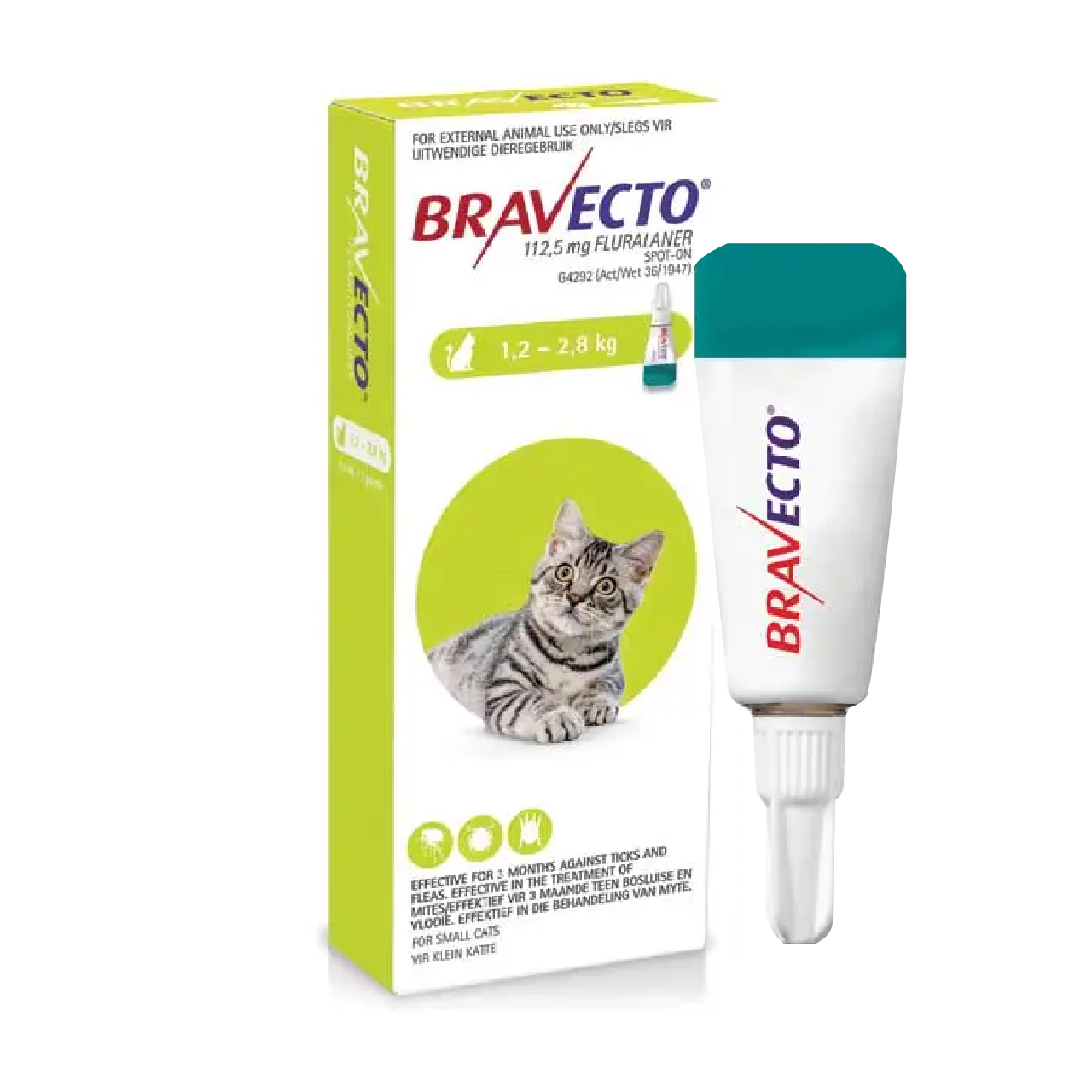 Boite de bravecto plus solution topique chat