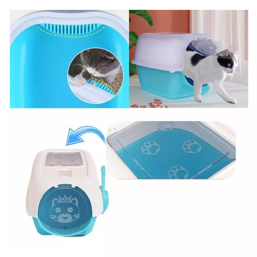 Bac à litière double ouverture pour chats