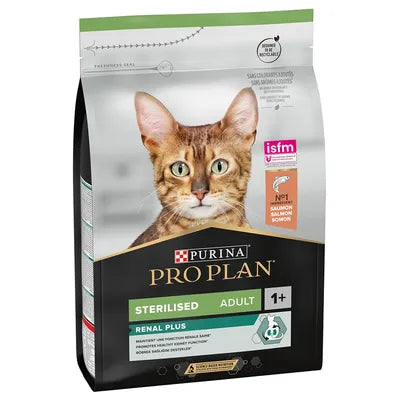 14kg PURINA PRO PLAN Sterilised Adult Renal Plus saumon pour chat (4 variantes)