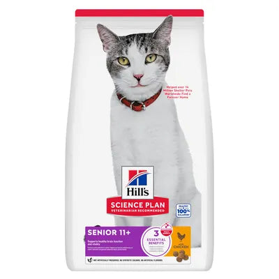 Hill's Science Plan Senior 11+ poulet pour chat 3kg (4 variantes)