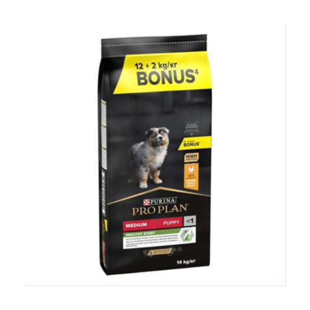 PURINA PRO PLAN Medium Puppy Healthy Start chiot 12/14 kg + 2/2,5 kg offerts !