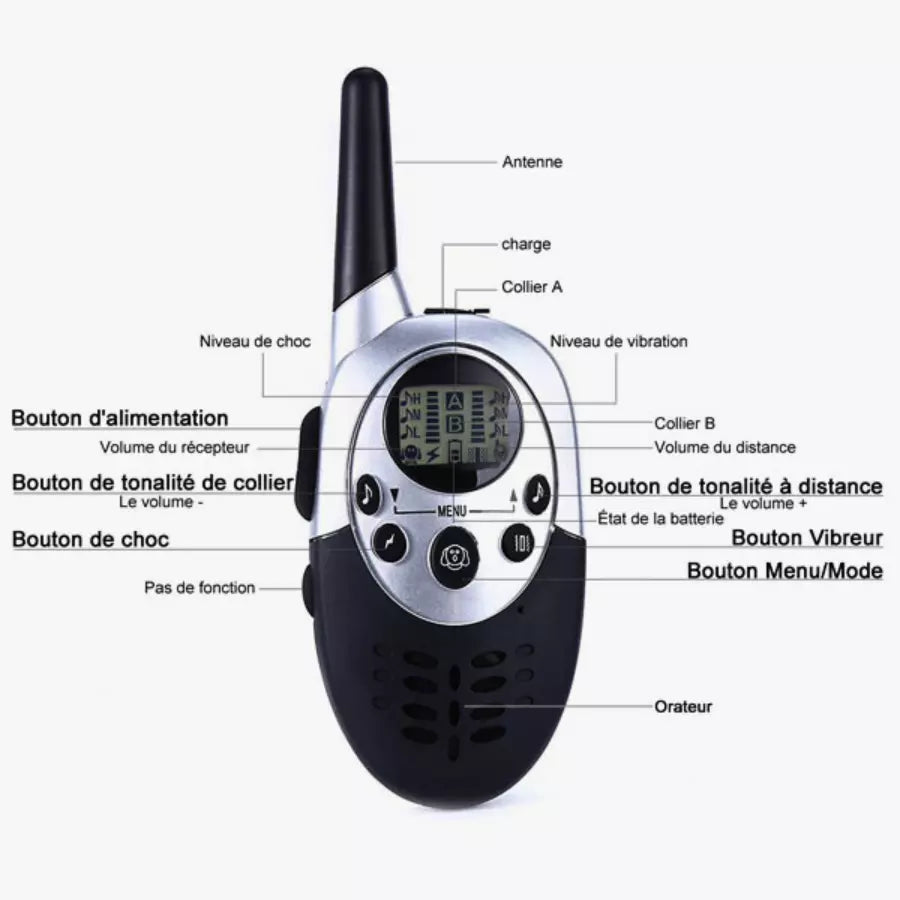 Collier de dressage chien Electrique Rechargeable et Etanche 1000m