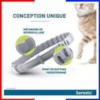 2 Colliers Seresto anti-puces-aiques et Antiparasitaire grand Chien+8kg Lot de 2PCS