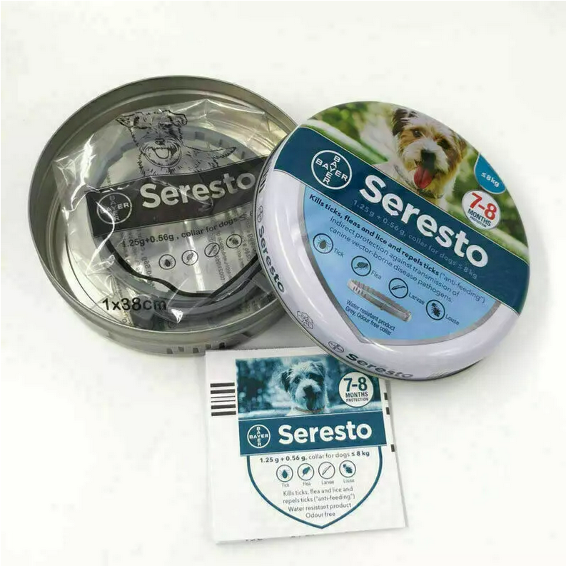 2 Colliers Seresto anti-puces-aiques et Antiparasitaire grand Chien+8kg Lot de 2PCS