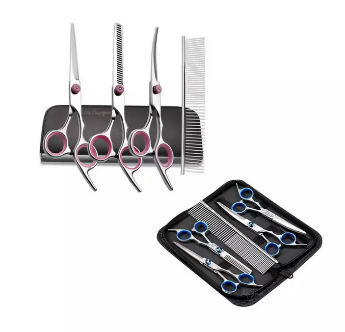 Trousse ciseaux de toilettage professionnel pour animaux