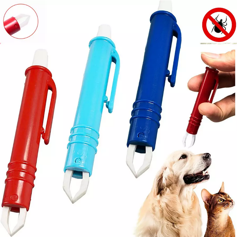 Stylo tire-tique puce pince à épiler pour chien-chat