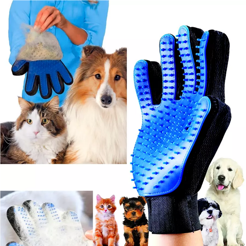Gants des poils en Silicone pour animaux de compagnie chat chien brosse d'épilation