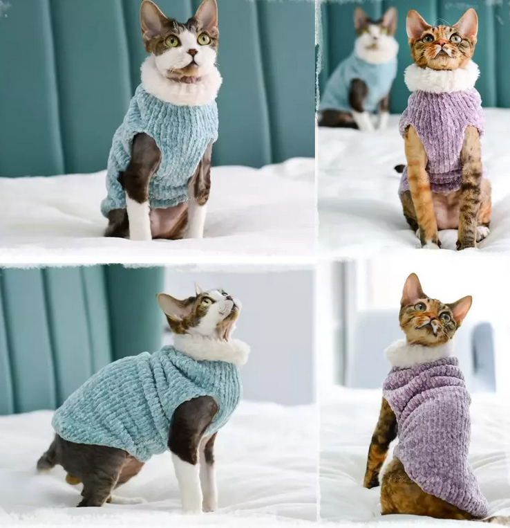 Pull en laine Col fourrure