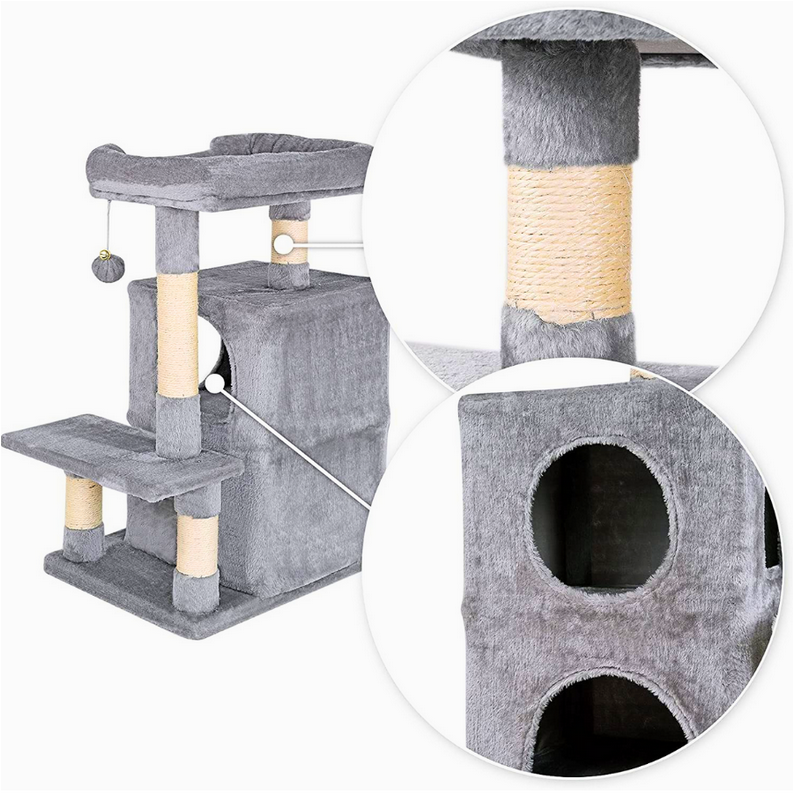 Arbre à chat de luxe d'intérieur avec plusieurs niveaux