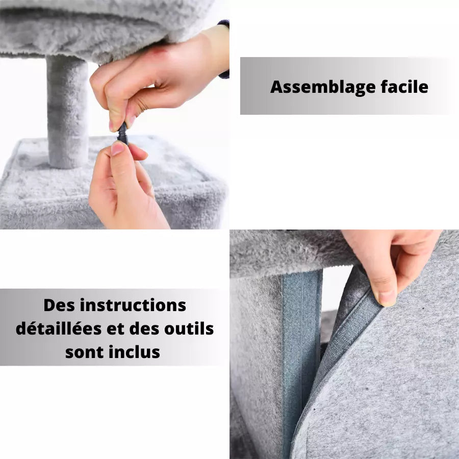 Arbre à chat de luxe d'intérieur avec plusieurs niveaux