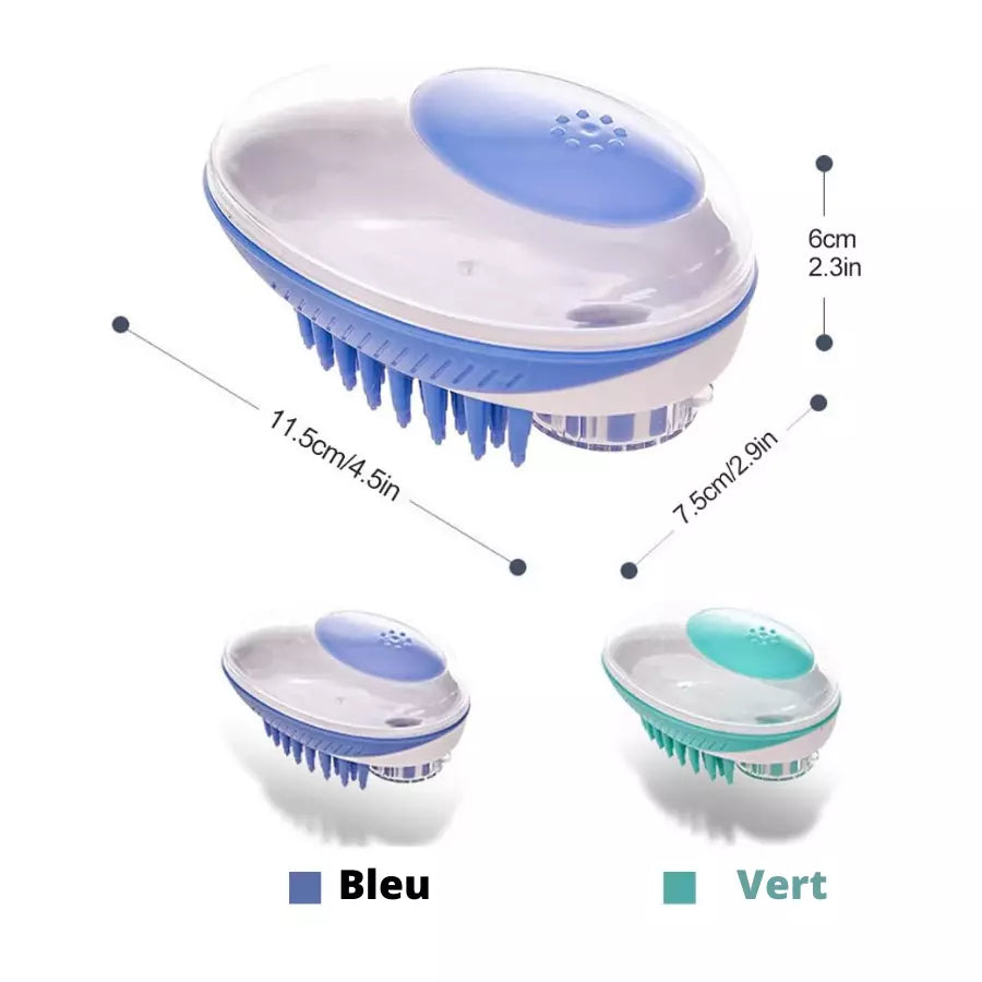 Brosse de toilettage magique pour chien 2 en 1