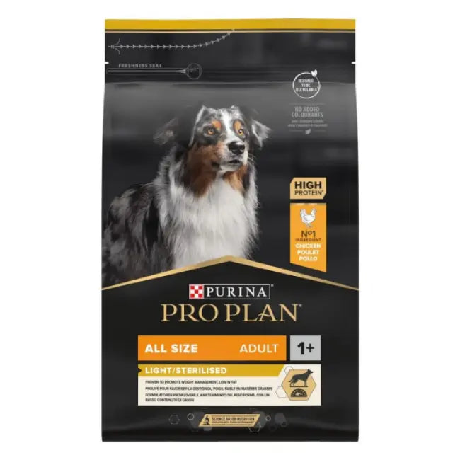 PURINA PRO PLAN All Sizes Adult Light/Sterilised pour chien 14kg-(7 variantes)