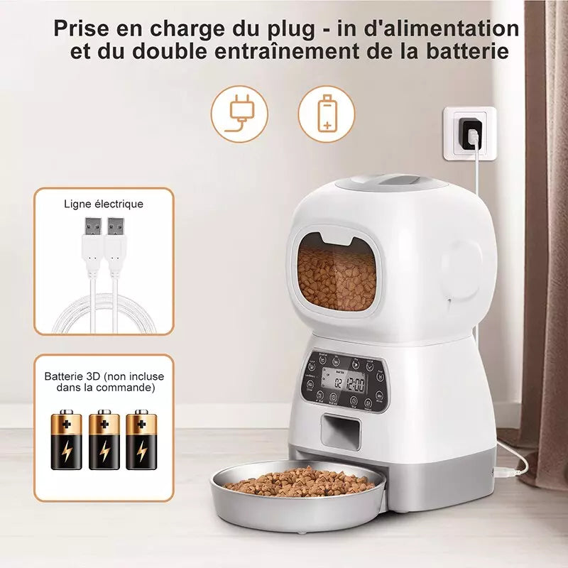 Distributeur automatique d'aliments pour animaux de compagnie