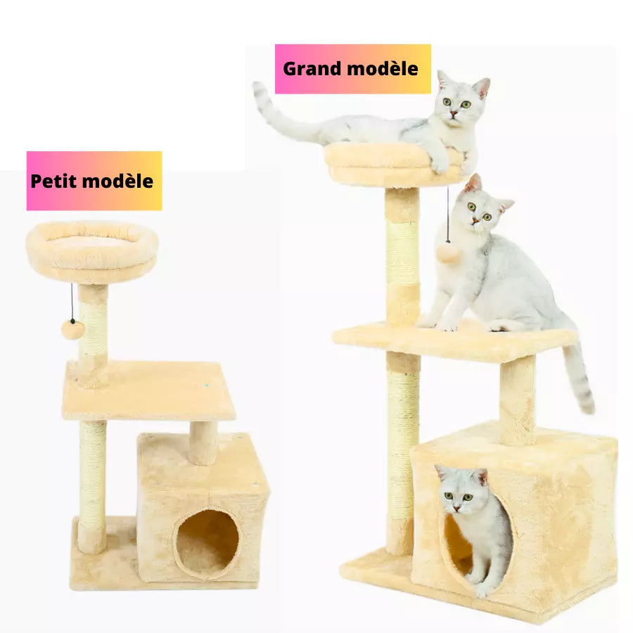 Arbre à chat de luxe d'intérieur avec plusieurs niveaux