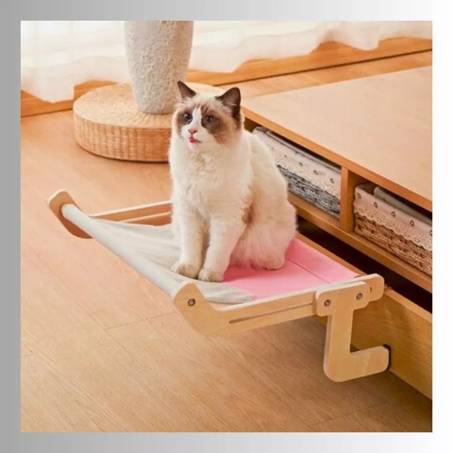Lit Hamac fenêtre suspendu en bois pour chat