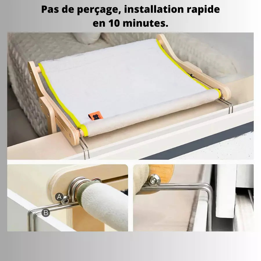 Lit Hamac fenêtre suspendu en bois pour chat
