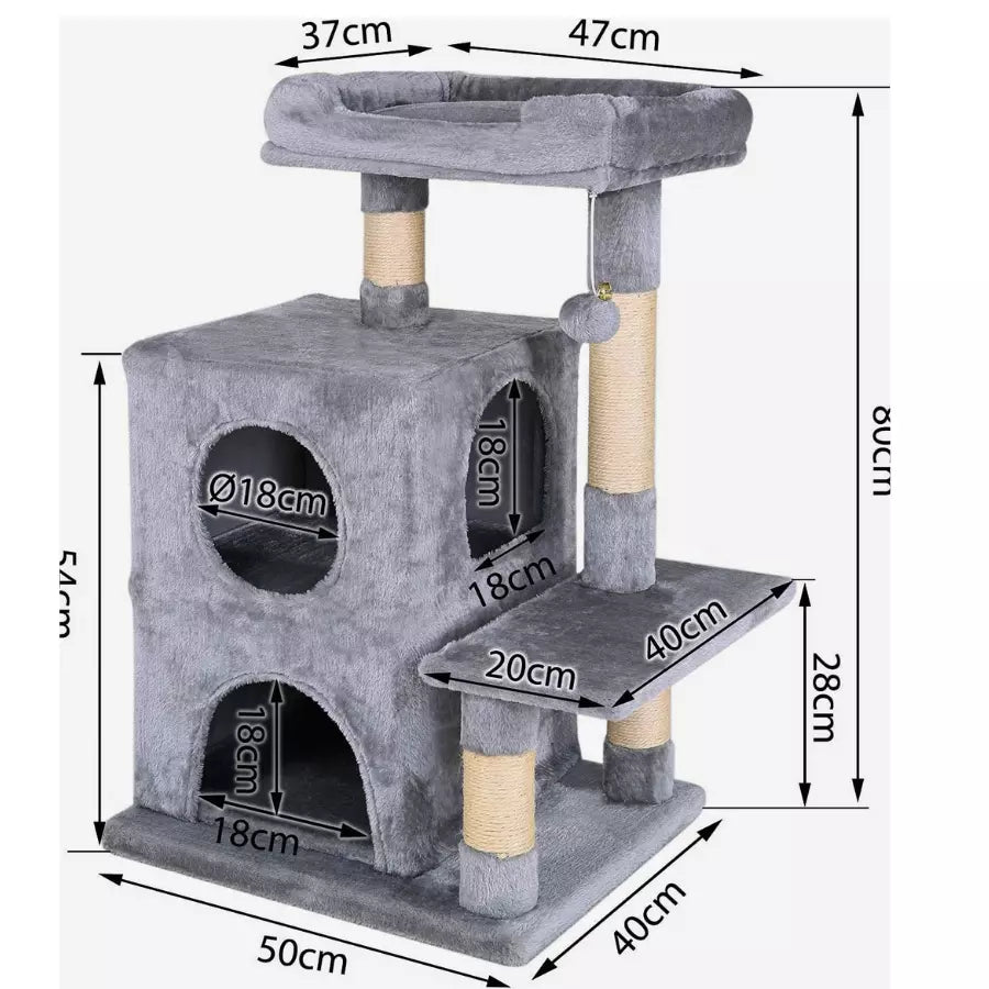 Arbre à chat de luxe d'intérieur avec plusieurs niveaux