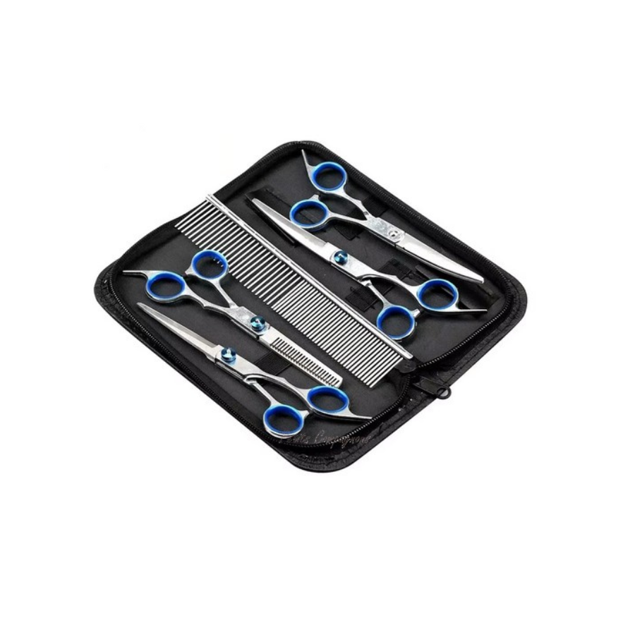 Trousse ciseaux de toilettage professionnel pour animaux