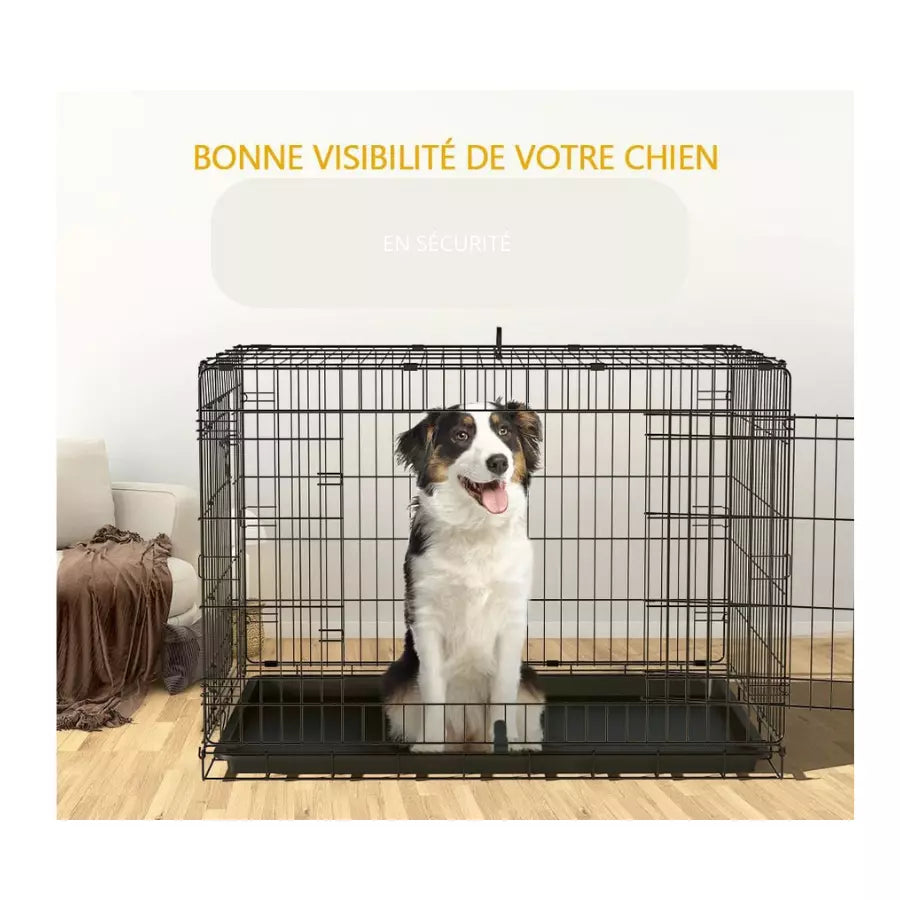 Cage pour Chien Pliable avec 2 Portes